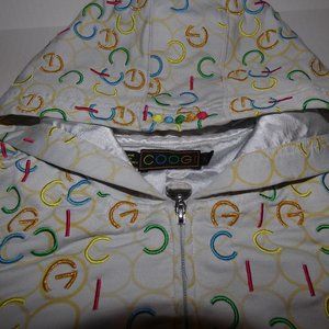Coogi jacket, Medium, White with bold embroidery